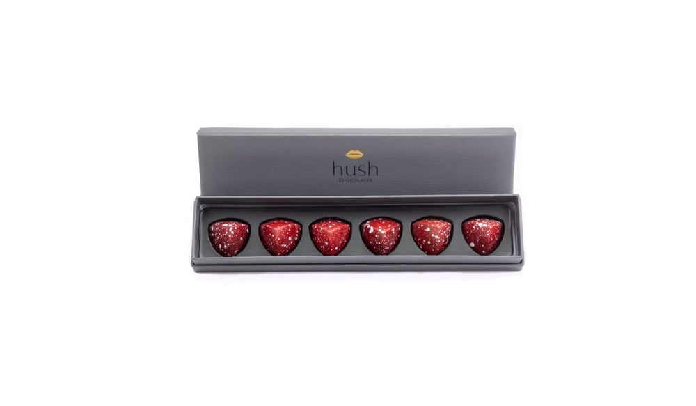 Raspberry [6pk] (60mg) by Hush Cannabis & Confections