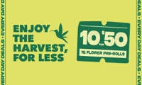 Promotional image for 10 FOR $50 PRE-ROLLS
