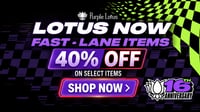 Promotional image for LOTUS NOW - FAST LANE 40% OFF ITEMS