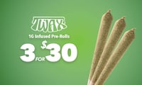 Promotional image for Infused Prerolls Twax (1g) 3 for $30 Promotional image for Infused Prerolls Twax (1g) 3 for $30