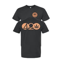 420 T-Shirt - Black/Salmon [2XL]