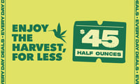 Promotional image for $45 HALF OUNCES