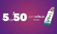 Promotional image for Just Edibles Gummies 5 for $50 Promotional image for Just Edibles Gummies 5 for $50