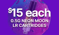 Promotional image for Live Resin Cartridges Neon Moon (.5g) $15