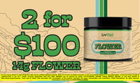 Promotional image for 2 for $100 LivWell 14g Flower