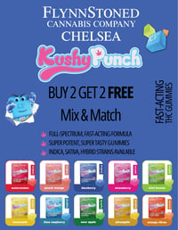 Promotional image for Kushy Punch Gummies Buy Two Get Two Free