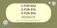 Promotional image for Resinate 1g Extracts | 3 for $76