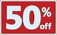 Promotional image for 50% Off