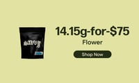 Promotional image for $75 Select Brands 14.15g Flower
