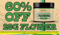 Promotional image for 60% off LivWell 28g Flower