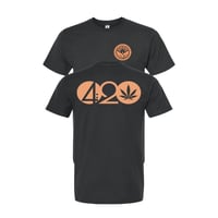 420 T-Shirt - Black/Salmon