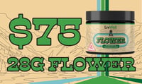 Promotional image for $75 LivWell 28g Flower