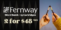 Promotional image for Fernway 1g Cartridges | 2 for $48