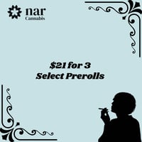 Promotional image for $21 for 3 Select Prerolls. Will apply in store