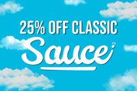Promotional image for 25% Off Sauce Classics