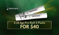 Promotional image for 2 (0.5g) Pre-Roll 5-Packs for $40