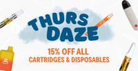 Promotional image for 15% Off All Vapes & Dispoosables