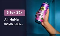 Promotional image for 3 for $24: HaHa 100mg Edibles