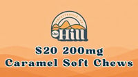 Promotional image for $20 200mg Caramel Soft Chews