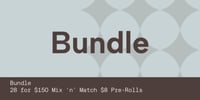 Promotional image for 28 for $150 Mix 'n' Match 1g Pre-Rolls