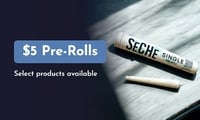 Promotional image for $5 selected 1g Pre-Roll Promotional image for $5 selected 1g Pre-Roll