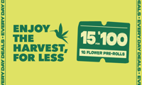 Promotional image for 15 FOR $100 1G PRE-ROLLS Promotional image for 15 FOR $100 1G PRE-ROLLS