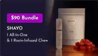 Promotional image for Shayo AIO & Edible Bundle // 2 for $90