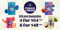 Promotional image for Choice Chews | 4 for $34 | 5 for $42