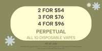 Promotional image for Perpetual 1g Disposables | 3 for $76