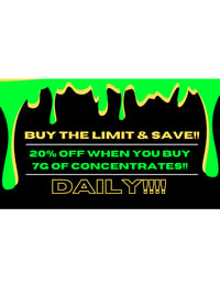Promotional image for 20% Off - 7g of Concentrates