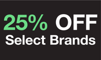 Promotional image for 25% Off Select Brands