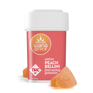Wana Peach Bellini Quick gummies - Sativa [10pk] (100mg)