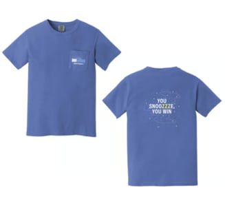 Short Sleeved T-shirt - Snoozeberry - Flo Blue [S}