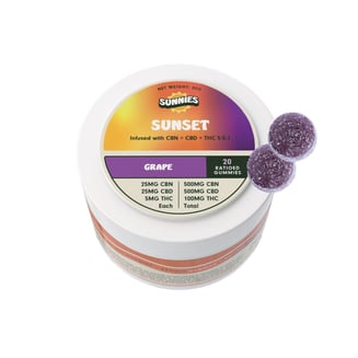 :1 Sunset - Grape [20pk] (100mg THC/500mg CBN)