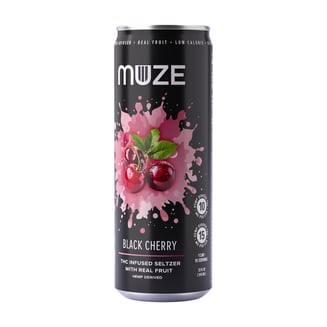 MUZE - Hemp-Derived Black Cherry 12oz (10mg THC 15mg CBG)