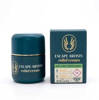 1:1 Relief Cream - Cedar & Black Pepper [2 oz] (800mg CBD/800mg THC)