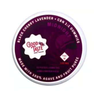 :1 CBN/THC Midnight Black Cherry Lavender [10pk] (100mg THC/100mg CBN)