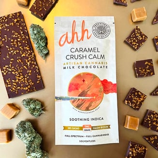 Ahh Artisan Chocolate - Caramel Crush Calm Milk Chocolate - 100mg - Indica