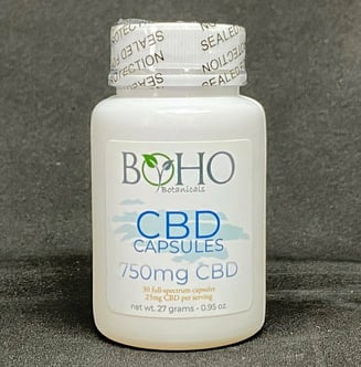 Vegan Capsules [30pk] (750mg CBD) by Boho Botanicals