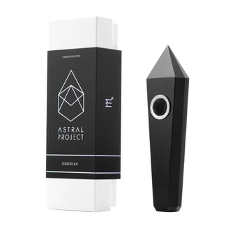 Gemstone Pipe - Obsidian