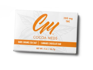 Dark Chocolate Bar – Caramel Sea Salt (280mg) by Cocoa Meds