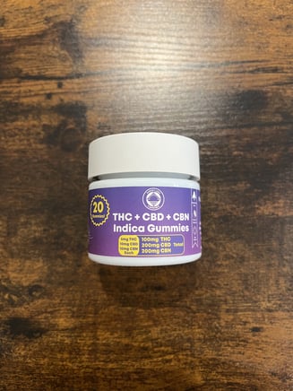 :2:1 Indica Gummies [20pk] (200mgCBD/100mgTHC/200mgCBN)
