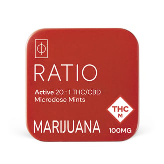 Active 20:1 Microdose Mints [40pk] (100mg THC/5mg CBD)