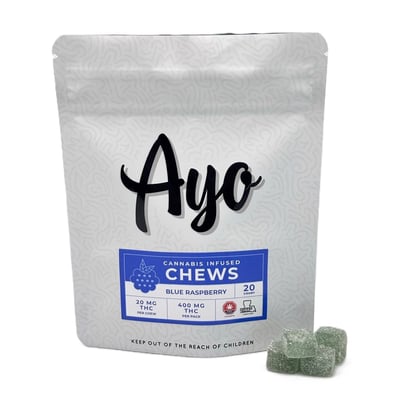 Ayu✿ Shop Blue Raspberry [20pk] (20mg THC/chew) | Capitol Wellness