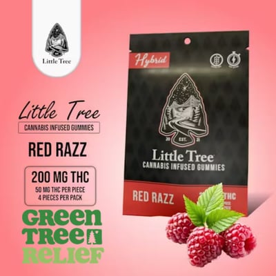 Shop Red Razz [4pk] (200mg) | Green Tree Relief - Coldwater
