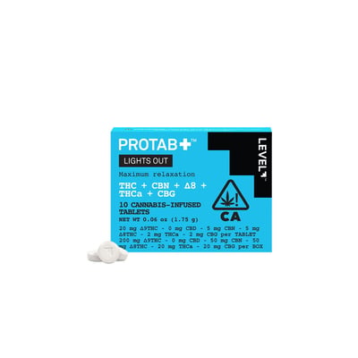 Shop PROTAB+ LIGHTS OUT [10pk] (200mg D9 THC/50mg CBN/50mg D8 THC