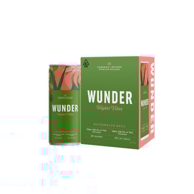 Shop Higher Vibes Watermelon Basil 4pk (10mg THC/10mg Delta-8