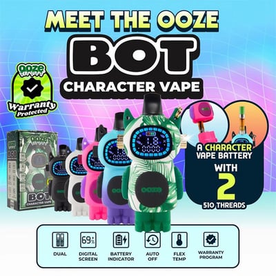 Shop Ooze Robot 510 Thread Battery -- Strawberry