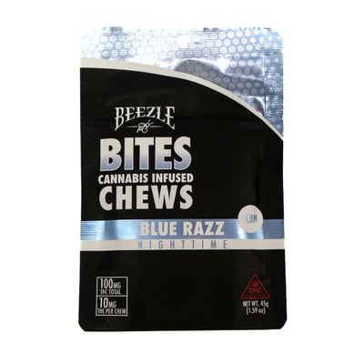 Image 1 for 1:1 Blue Razz [10pk] (100mg THC / 100mg CBN ), a indica product