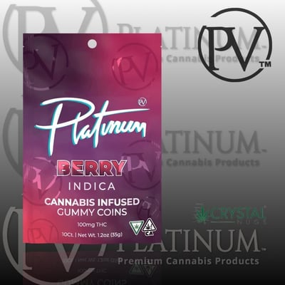Shop Platinum Vape - Berry Gummies - [10pk] Indica